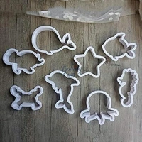 "Ocean Animal Cookie Cutter Set – 8 Pcs Sea Life Shapes for Baking, Fondant & Crafts"