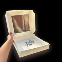 The Baking Curv 9 Pcs Brownie Box – Elegant & Sturdy Box for Brownies, Bar Cakes, and Fudge Squares - Pack of 5