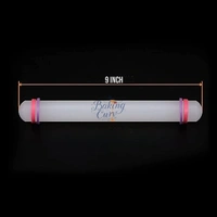 The Baking Curv 9 Inch Nylon Fondant and Dough Rolling Pin – With Adjustable Thickness Guide Rings