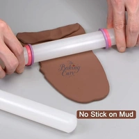 The Baking Curv 9 Inch Nylon Fondant and Dough Rolling Pin – With Adjustable Thickness Guide Rings