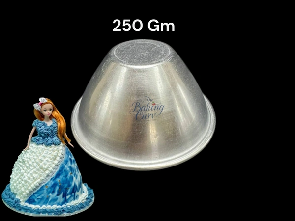 The Baking Curv Aluminium Doll Cake Tin Mould – 250 gm Capacity for Themed & Princess Cakes
