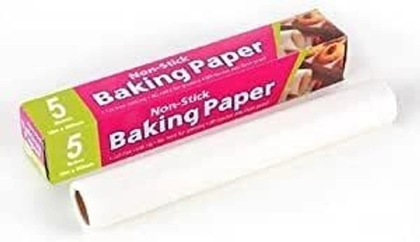 The Baking Curv Baking Paper 10 Meter Roll | Non-Stick Parchment Paper for Baking, Roasting, Wrapping & Cooking Use – Food Grade, Heat Resistant - 5 Meter