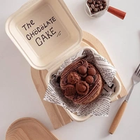 The Baking Curv  Burger Box Bento Box 100% Eco Friendly Take Away Container with Smart Lock Lid - 6x6, Pack Of 25