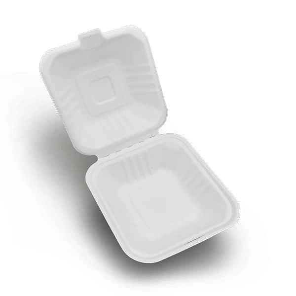 The Baking Curv Burger Box Bento Box 100% Eco Friendly Take Away Container with Smart Lock Lid - 8x8, Pack Of 10