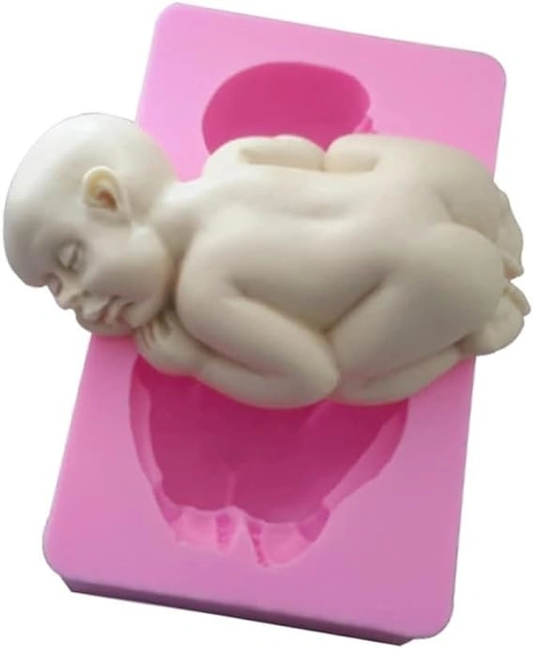 The Baking Curv Big Silicone Sleeping Baby Mold – Fondant & Chocolate Mould for Cake Decorating