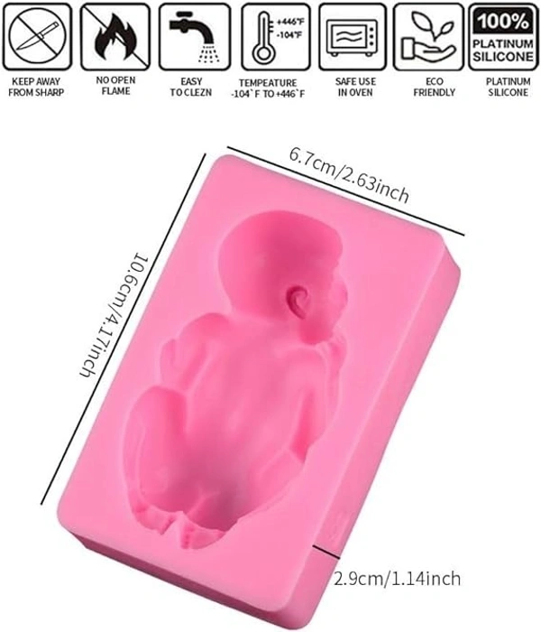 The Baking Curv Big Silicone Sleeping Baby Mold – Fondant & Chocolate Mould for Cake Decorating