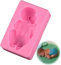 The Baking Curv Big Silicone Sleeping Baby Mold – Fondant & Chocolate Mould for Cake Decorating