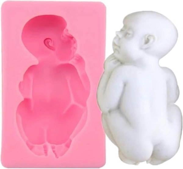 The Baking Curv Big Silicone Sleeping Baby Mold – Fondant & Chocolate Mould for Cake Decorating