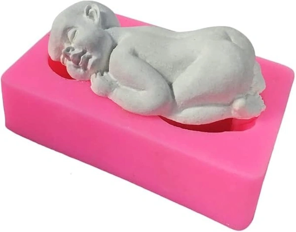 The Baking Curv Big Silicone Sleeping Baby Mold – Fondant & Chocolate Mould for Cake Decorating