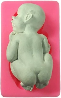 The Baking Curv Big Silicone Sleeping Baby Mold – Fondant & Chocolate Mould for Cake Decorating