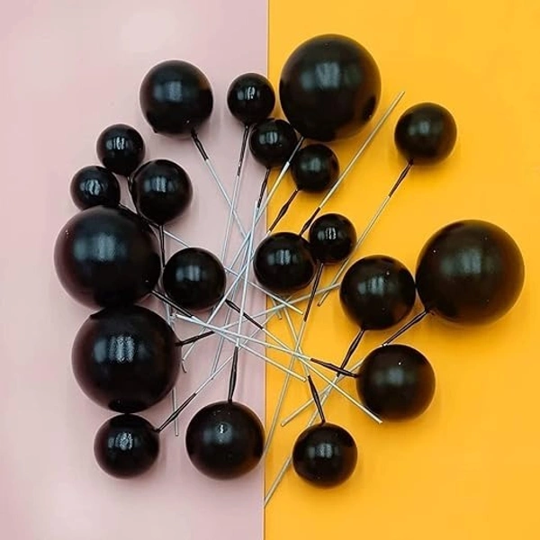 Faux Ball Black – Decorative Balls for Cakes, Crafts & Festive Decor