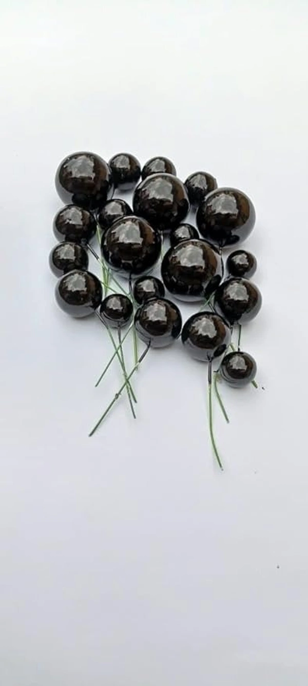 Faux Ball Black – Decorative Balls for Cakes, Crafts & Festive Decor
