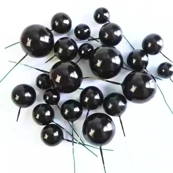 Faux Ball Black – Decorative Balls for Cakes, Crafts & Festive Decor