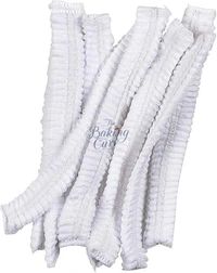 The Baking Curv Bouffant Cap ,Stretchable White Caps, Chef Cap for Kitchen