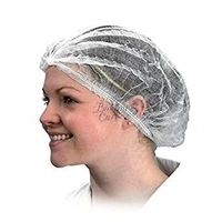 The Baking Curv Bouffant Cap ,Stretchable White Caps, Chef Cap for Kitchen