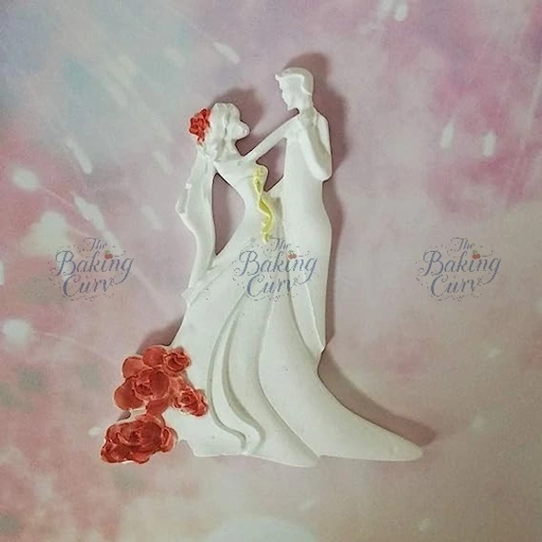 The Baking Curv Bride and Groom Fondant Cake Topper Silicone Mold Couple Dancing