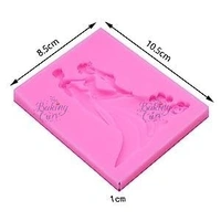 The Baking Curv Bride and Groom Fondant Cake Topper Silicone Mold Couple Dancing