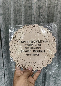 The Baking Curv Paper Doilies | Round Placemats | Decorative Accessories | Disposable Paper Mats Silver Round (Pack of 100) - 5.5 Inch