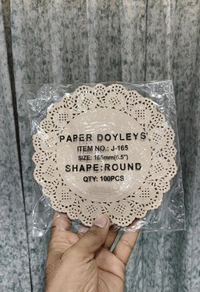 The Baking Curv Paper Doilies | Round Placemats | Decorative Accessories | Disposable Paper Mats Silver Round (Pack of 100) - 5.5 Inch