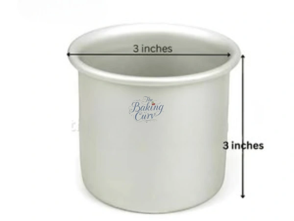 The Baking Curv 3 x 3 Inch Height Premium Silver Aluminum Round Cake Tin  – Professional-Grade Bakeware for Perfect Cakes, Cheesecakes, Brownies, Muffins, Pies, Tarts, Gourmet Desserts & More