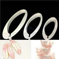 "Feather Fondant Cutter Set – 3 Pcs Cake Decorating Molds for Feather Designs & Sugar Craft"
