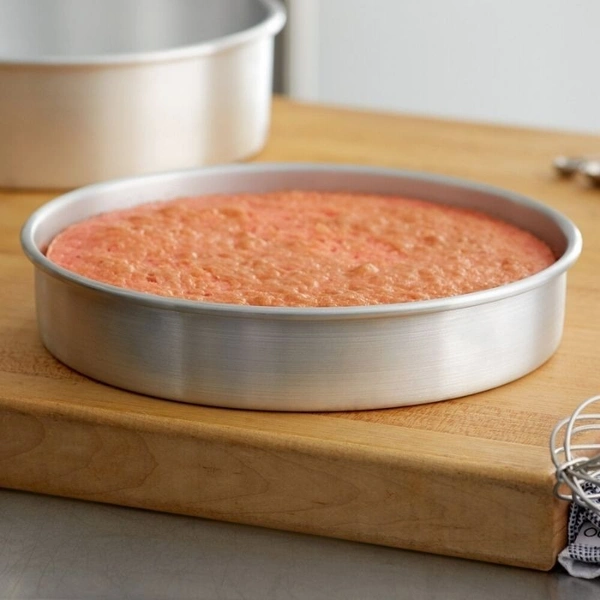 The Baking Curv 10 x 2 Inch Height Premium Silver Aluminum Round Cake Tin  – Professional-Grade Bakeware for Perfect Cakes, Cheesecakes, Brownies, Muffins, Pies, Tarts, Gourmet Desserts & More