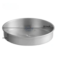 The Baking Curv 10 x 2 Inch Height Premium Silver Aluminum Round Cake Tin  – Professional-Grade Bakeware for Perfect Cakes, Cheesecakes, Brownies, Muffins, Pies, Tarts, Gourmet Desserts & More