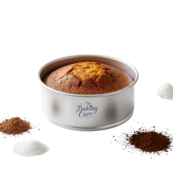 The Baking Curv 5 x 2 Inch Height Premium Silver Aluminum Round Cake Tin  – Professional-Grade Bakeware for Perfect Cakes, Cheesecakes, Brownies, Muffins, Pies, Tarts, Gourmet Desserts & More