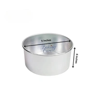 The Baking Curv 5 x 4 Inch Height Premium Silver Aluminum Round Cake Tin  – Professional-Grade Bakeware for Perfect Cakes, Cheesecakes, Brownies, Muffins, Pies, Tarts, Gourmet Desserts & More