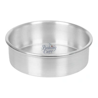 The Baking Curv 6 x 2 Inch Height Premium Silver Aluminum Round Cake Tin  – Professional-Grade Bakeware for Perfect Cakes, Cheesecakes, Brownies, Muffins, Pies, Tarts, Gourmet Desserts & More