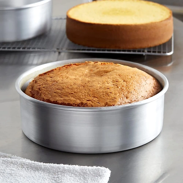 The Baking Curv 7 x 2 Inch Height Premium Silver Aluminum Round Cake Tin  – Professional-Grade Bakeware for Perfect Cakes, Cheesecakes, Brownies, Muffins, Pies, Tarts, Gourmet Desserts & More