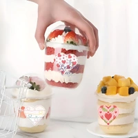 The Baking Curv Clear Plastic Dessert Cups with Lids – Mousse, Parfait & Pudding Containers for Parties & Events - Pack of 10