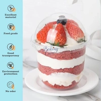 The Baking Curv Clear Plastic Dessert Cups with Lids – Mousse, Parfait & Pudding Containers for Parties & Events - Pack of 10