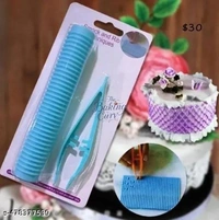 The Baking Curv Smock and Rib Cutter Tool – Fondant & Gum Paste Cutter for Cake Decorating Textures