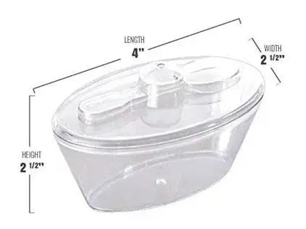 THE BAKING CURV MOOUSE CUP OVAL SMALL WITH SPOON (DK-146) - PACK OF 12