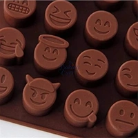 The Baking Curv Emoji Shape Silicone Mould – Non-Stick Tray for Chocolate, Candy, Jelly & Fun Baking Projects