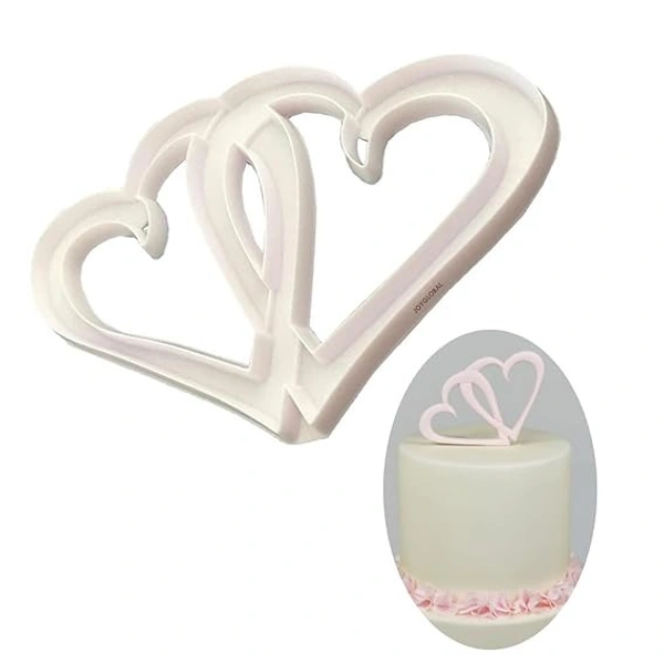 The Baking Curv Entwined Heart Fondant Cutter – Plastic Embosser & Mould for Cake Decorating
