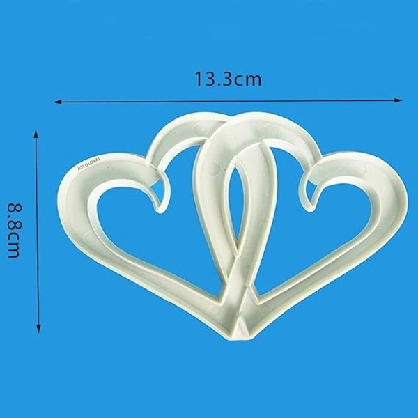 The Baking Curv Entwined Heart Fondant Cutter – Plastic Embosser & Mould for Cake Decorating