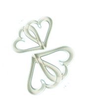 The Baking Curv Entwined Heart Fondant Cutter – Plastic Embosser & Mould for Cake Decorating