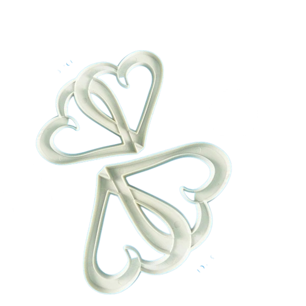 The Baking Curv Entwined Heart Fondant Cutter – Plastic Embosser & Mould for Cake Decorating