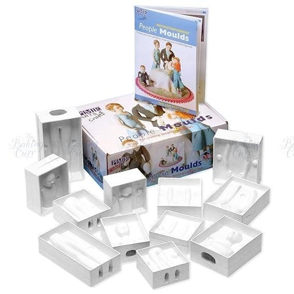 The Baking Curv Family of Four People Molds, for Cake Decorating