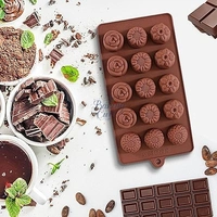 The Baking Curv Flower Shape Silicone Chocolate Mould – 15-Cavity Non-Stick Tray for Homemade Candy & Decorations