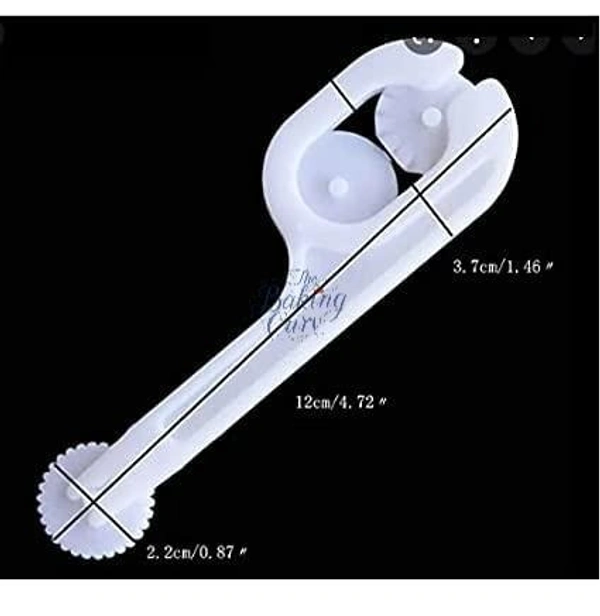 The Baking Curv 3-Wheel Fondant Cutter & Embosser – Stitching Wheel Tool for Cake Borders, Patterns & Detailing