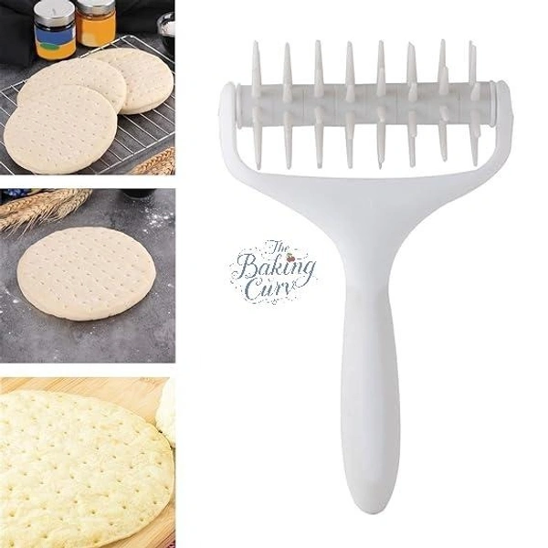 The Baking Curv Pizza Dough Docker – Heavy-Duty Tool for Preventing Bubbles in Pizza, Pie & Pastry Crusts
