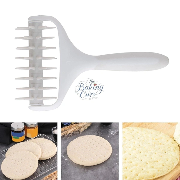 The Baking Curv Pizza Dough Docker – Heavy-Duty Tool for Preventing Bubbles in Pizza, Pie & Pastry Crusts