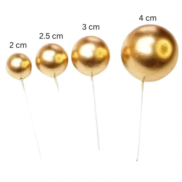 Faux Ball Golden – Decorative Balls for Cakes, Crafts & Festive Decor