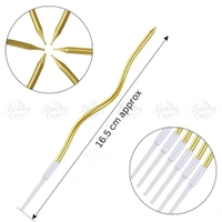 The Baking Curv Golden Spiral Candle | Cake Decoration Candle 