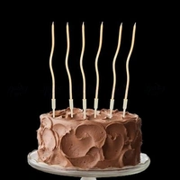 The Baking Curv Golden Spiral Candle | Cake Decoration Candle 