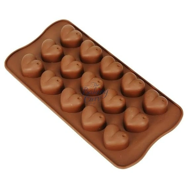 The Baking Curv Heart Dot Shape Silicone Chocolate Mould – Non-Stick Tray for Mini Candies, Garnish & Dessert Decoration