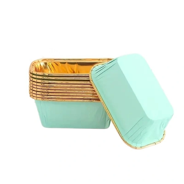 Direct Baking Mini Plumpy Loaf Mould Metalic -100gms (10 Pcs Packet)